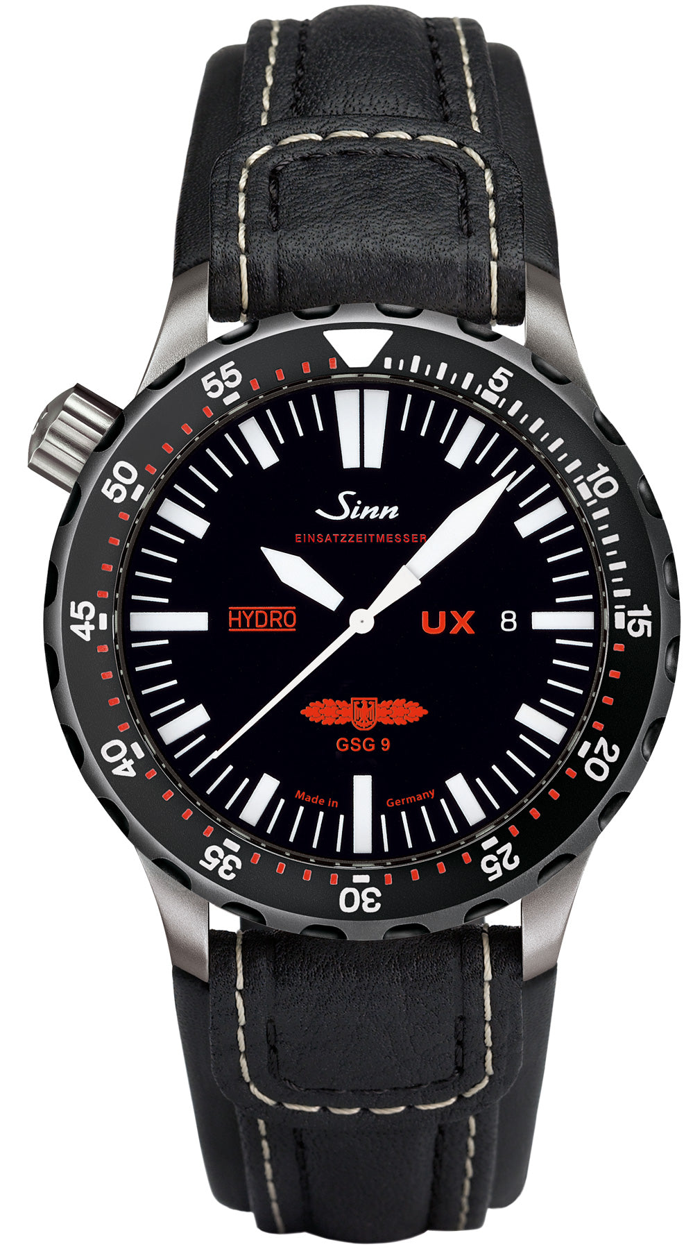 Sinn UX SDR GSG 9 EZM 2B Leather Watch 403.051 Cowhide White Stitch Image 1