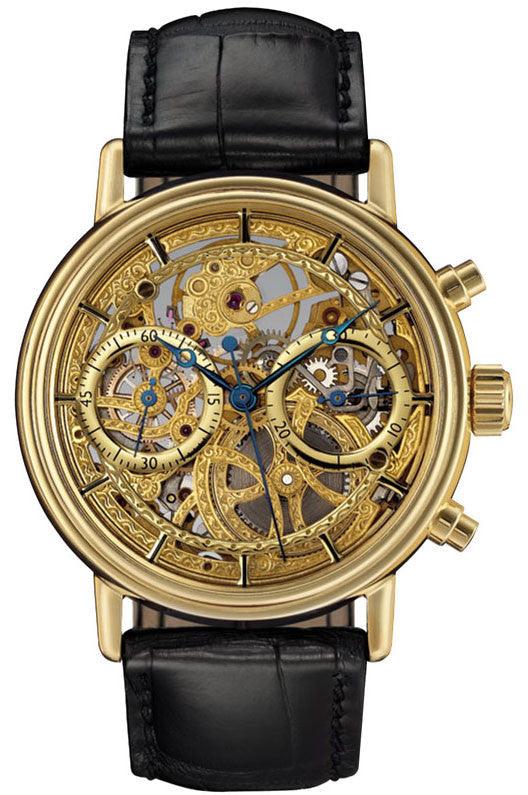 Sinn Watch 2300 Skeletal Gold Chronograph Alligator Limited Edition 2300.010 Alligator Image 1