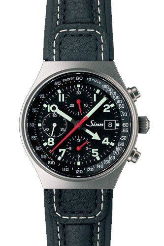 Sinn World Time Chronograph 144 GMT Ti Leather D 144.070 Leather Strap Image 1