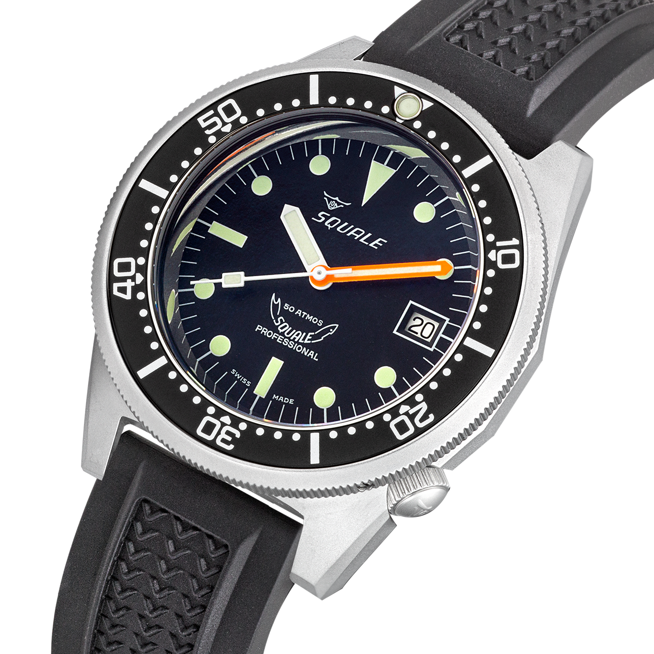 Squale 1521 Black Blasted Rubber Watch 1521BKBL.VO Image 2