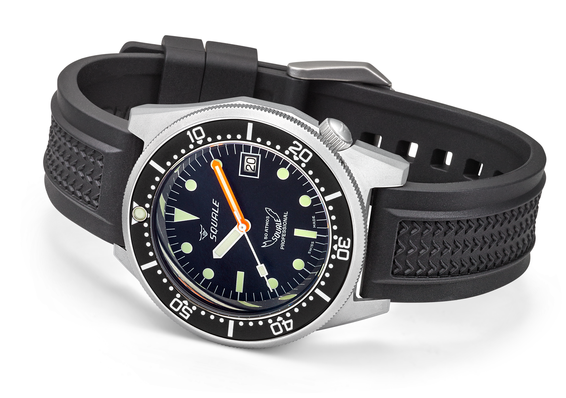Squale 1521 Black Blasted Rubber Watch 1521BKBL.VO Image 3
