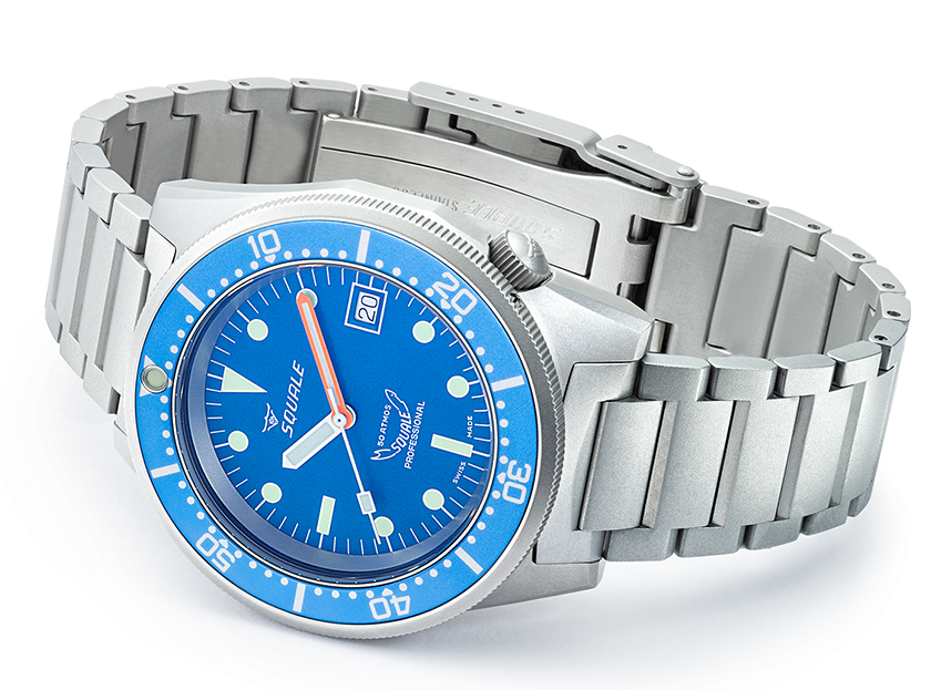Squale 1521 Blue Blasted Bracelet Watch 1521BLUEBL.SQ20S Image 4