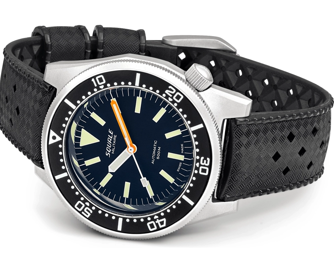 Squale 1521 Militaire Steel Blasted Rubber Watch 1521MILBL.HT Image 4
