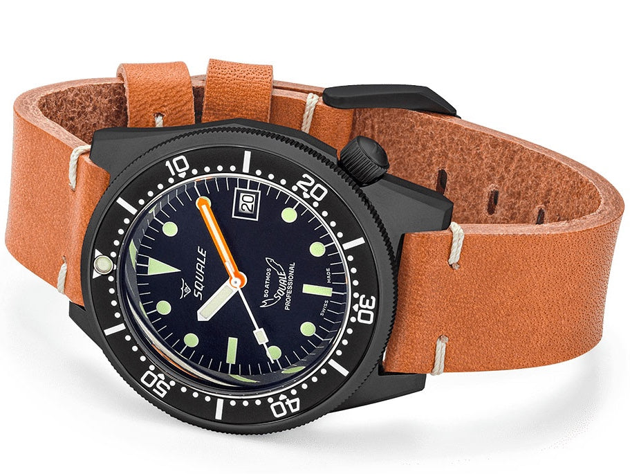 Squale 1521 PVD Leather Watch 1521PVD.PC Image 4