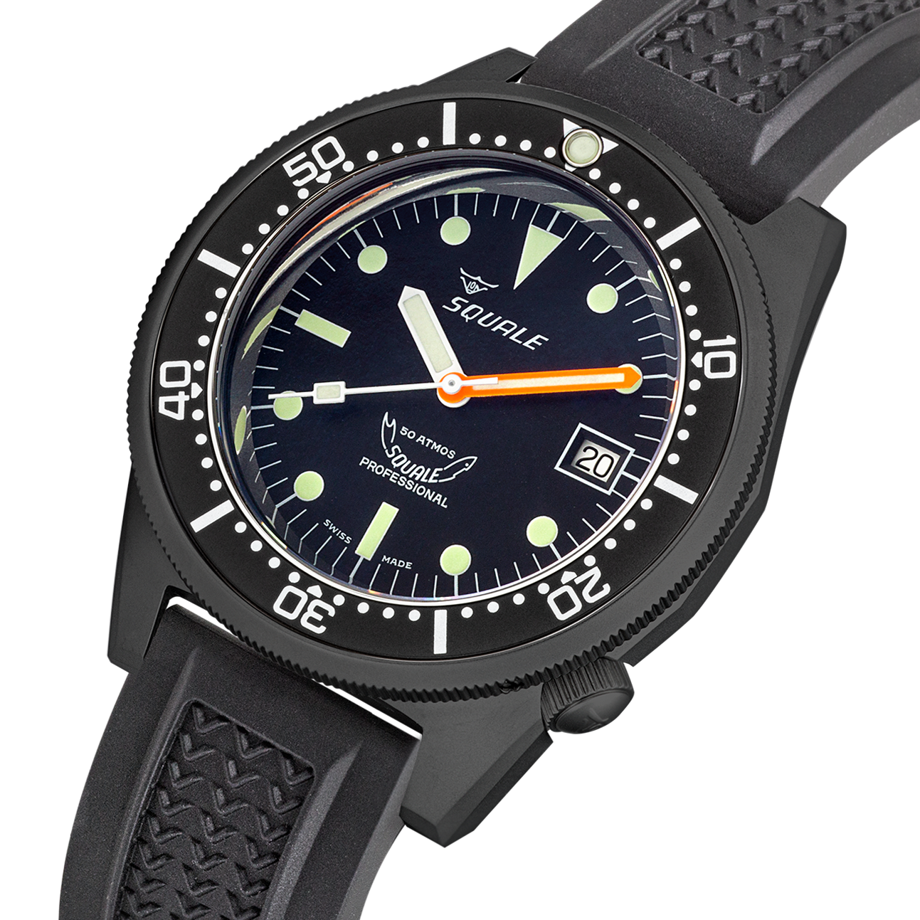 Squale 1521 PVD Rubber Watch 1521PVD.VO Image 3