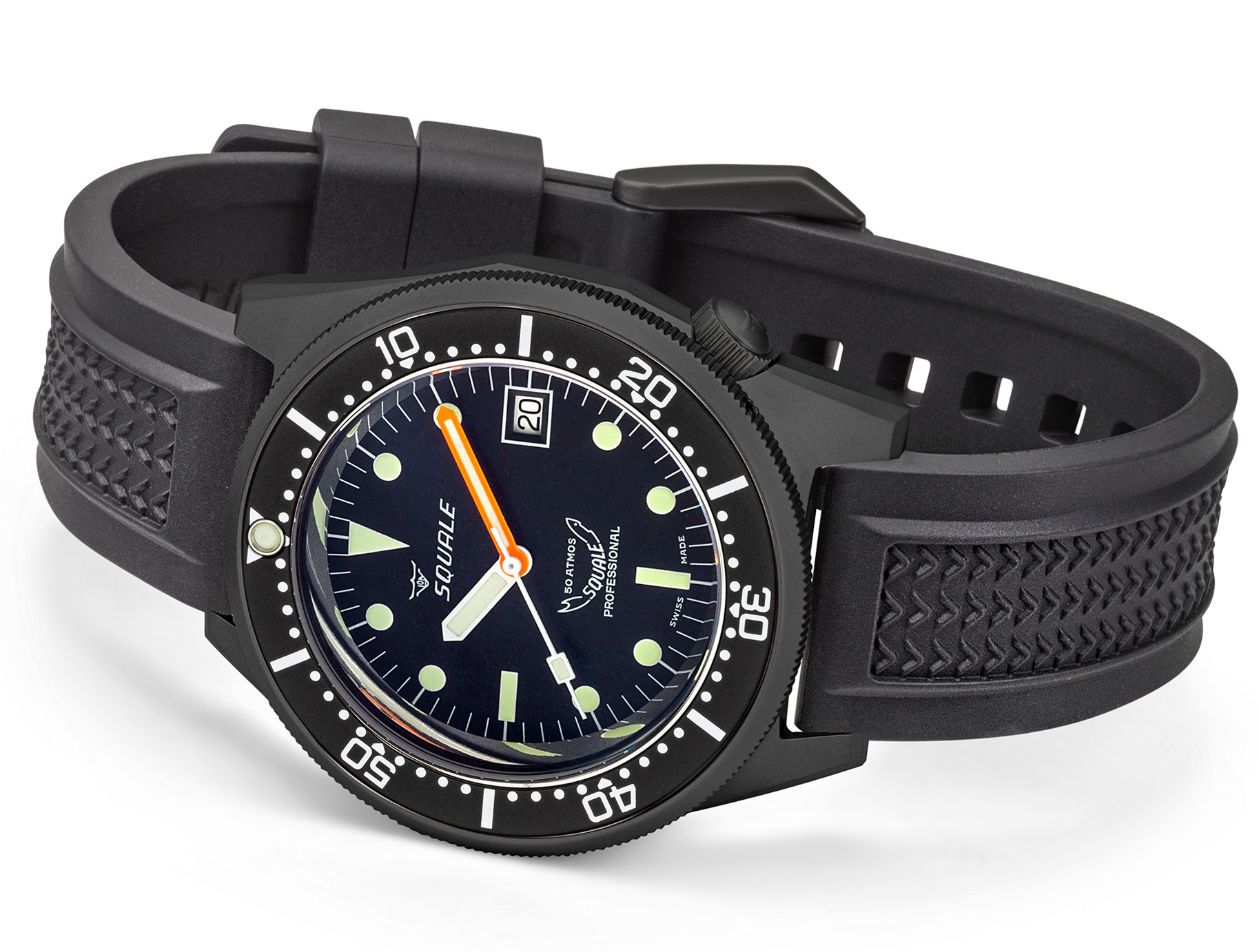 Squale 1521 PVD Rubber Watch 1521PVD.VO Image 4
