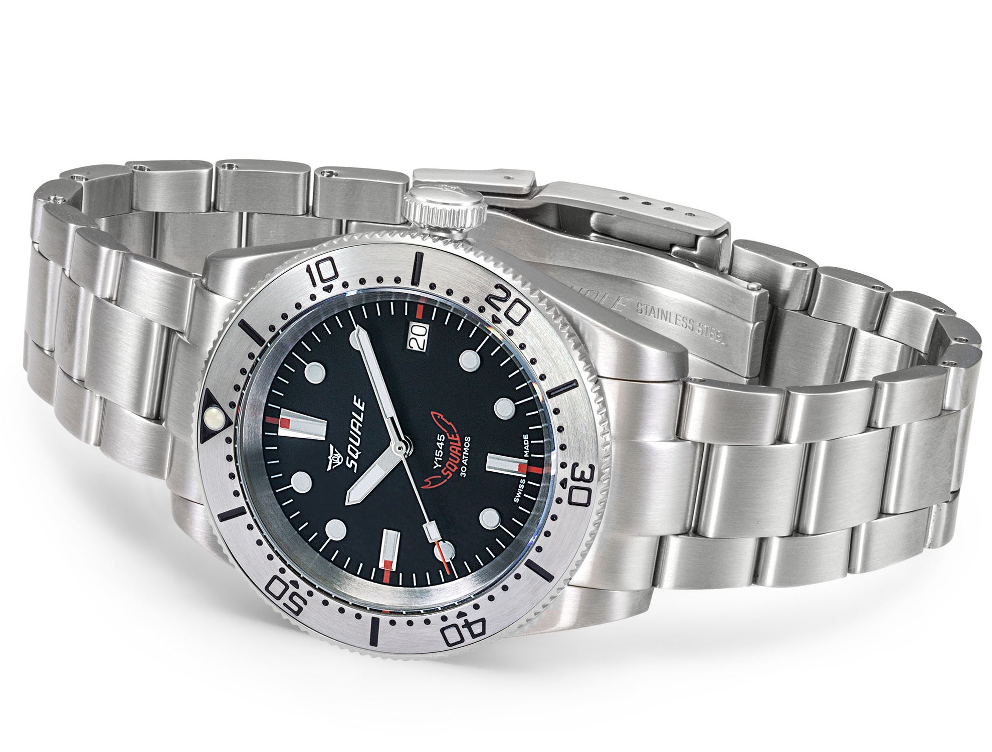 Squale 1545 Steel Black Bracelet Watch 1545SSBK.AC Image 4