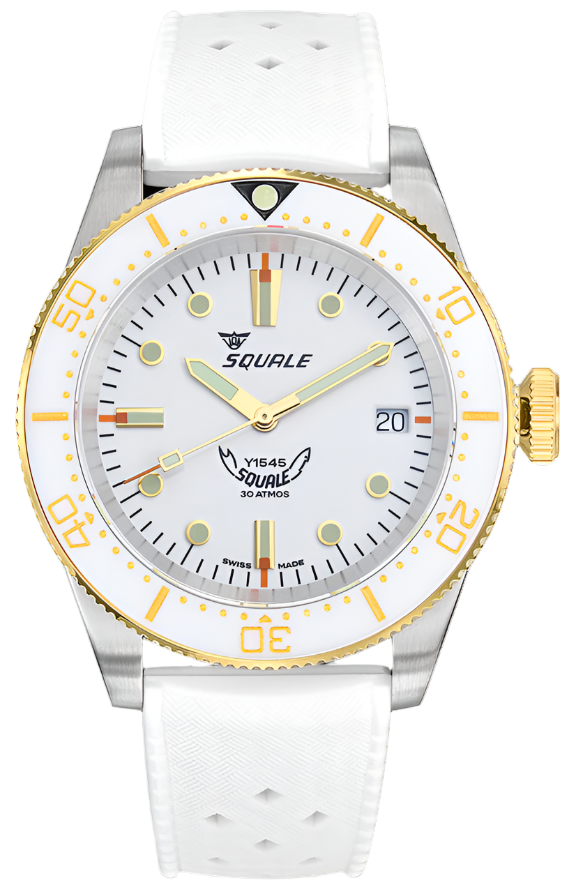 Squale 1545 White Rubber Watch 1545WTWT.HTW Image 1