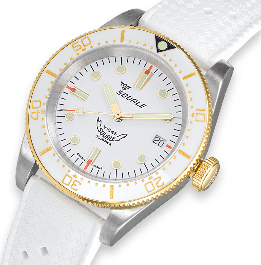 Squale 1545 White Rubber Watch 1545WTWT.HTW Image 3
