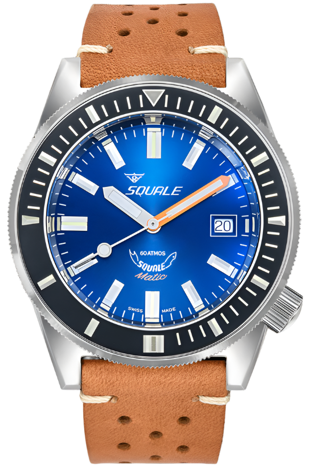 Squale Matic Dark Blue Leather Watch MATICXSB.PTC Image 1