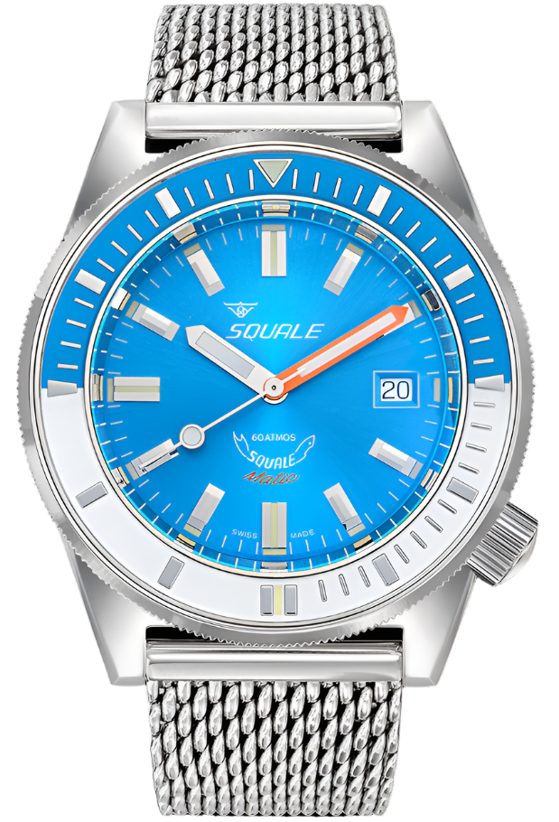 Squale Matic Light Blue Mesh Watch MATICXSE.ME22 Image 1