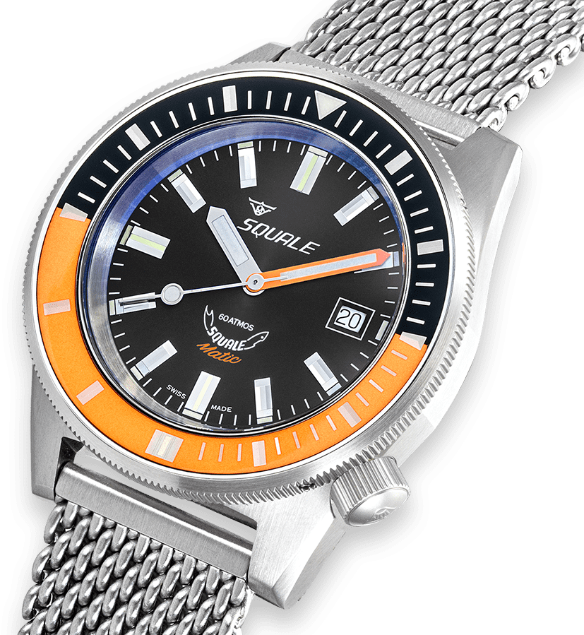 Squale Matic Orange Mesh Watch MATICXSC.ME22 Image 4