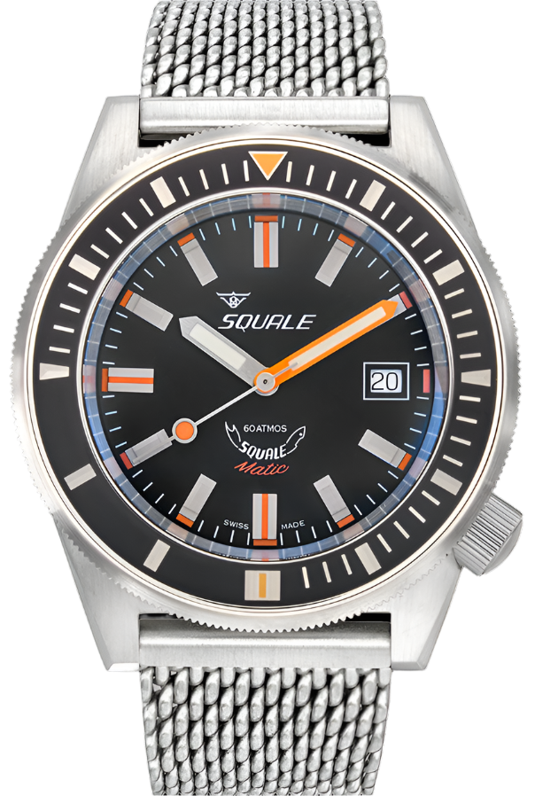 Squale Matic Satin Black Mesh Watch MATICXSG.ME22 Image 1