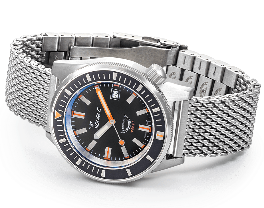 Squale Matic Satin Black Mesh Watch MATICXSG.ME22 Image 3