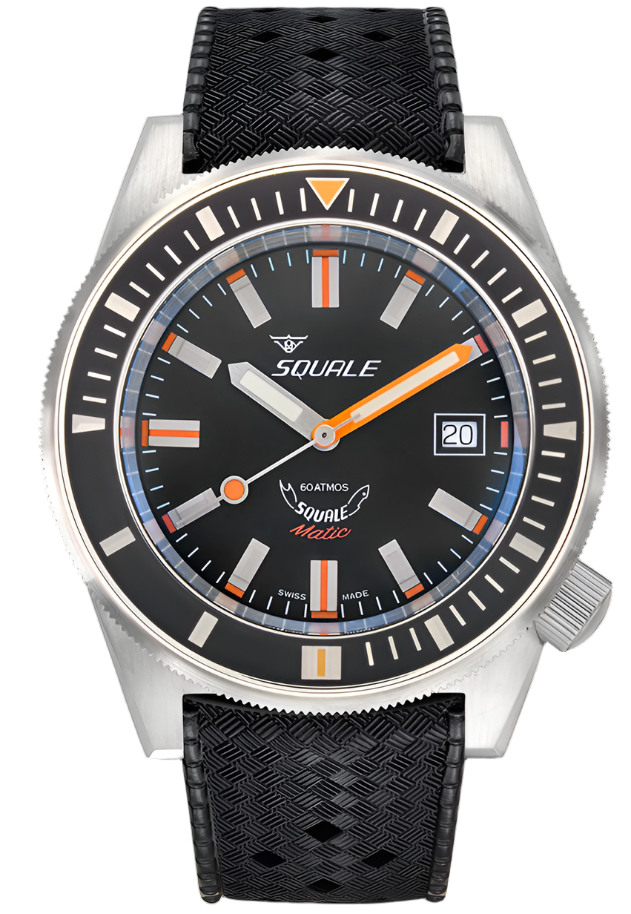 Squale Matic Satin Black Rubber Watch MATICXSG.HT Image 1