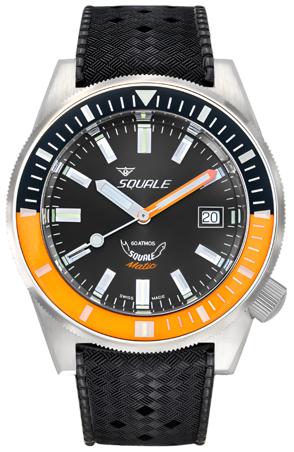 Squale Matic Satin Orange Rubber Watch MATICXSC.HT Image 1