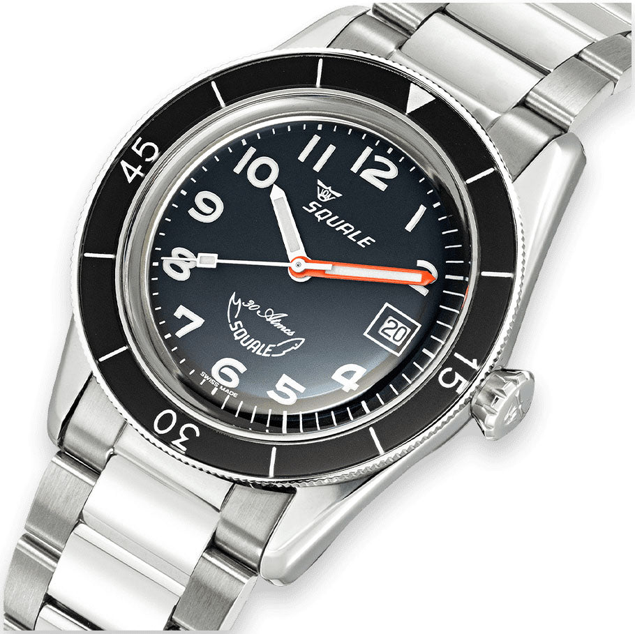 Squale SUB-39 Black Arabic Bracelet Watch SUB-39MON.BR22 Image 4