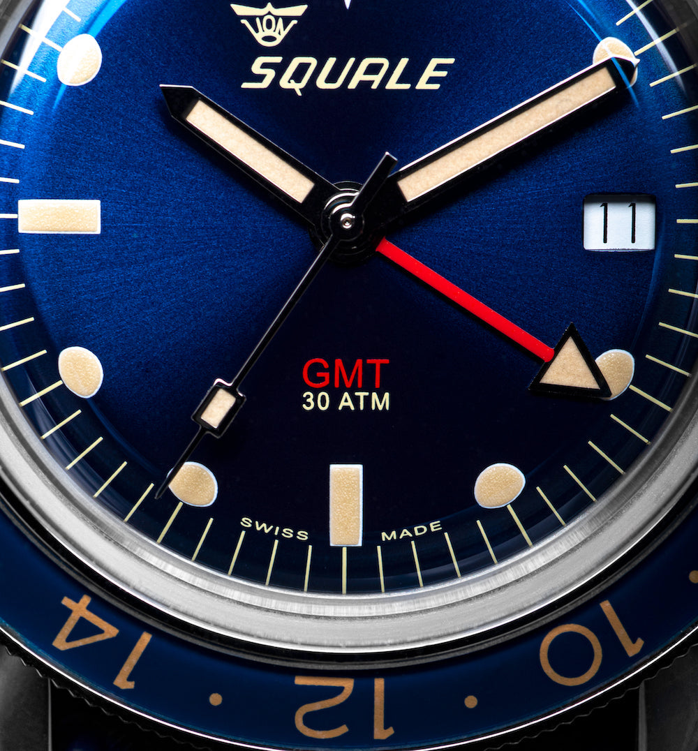 Squale SUB-39 GMT Blue Vintage Bracelet Watch SUB39GMTB.BR22 Image 5