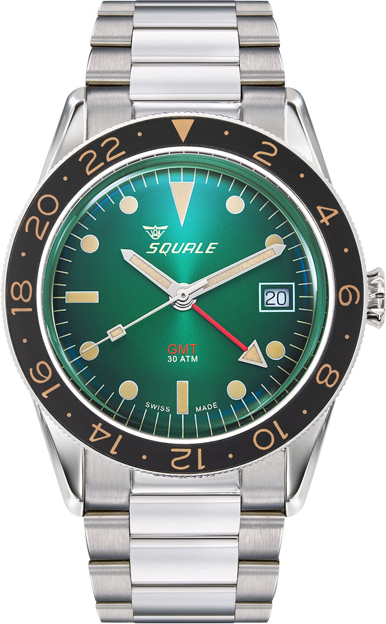 Squale SUB-39 GMT Vintage Green Bracelet Watch SUB-39GMGR.BR22 Image 1