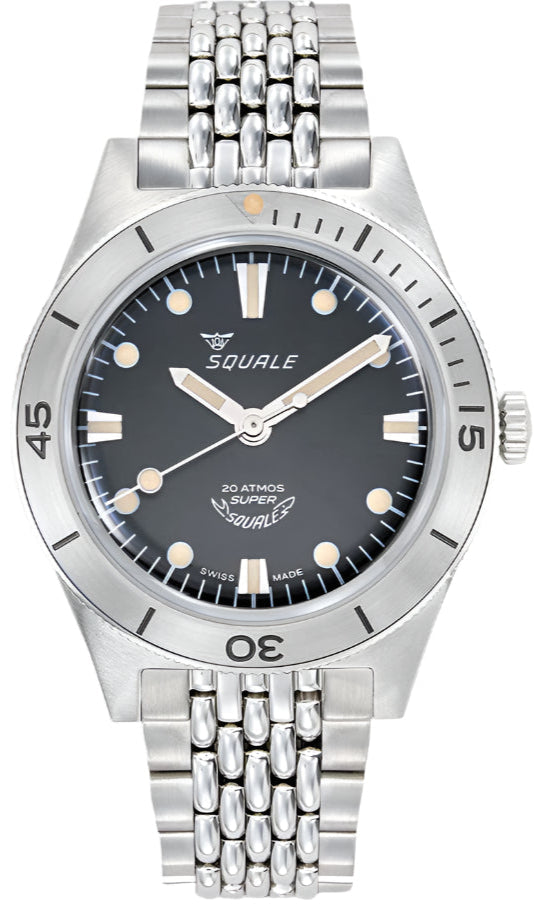 Squale SuperSquale Sunray Black Bracelet Watch SUPERSSBK.AC Image 1