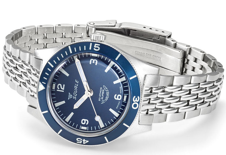 Squale SuperSquale Sunray Blue Bracelet Watch SUPERMBLBL.AC Image 3