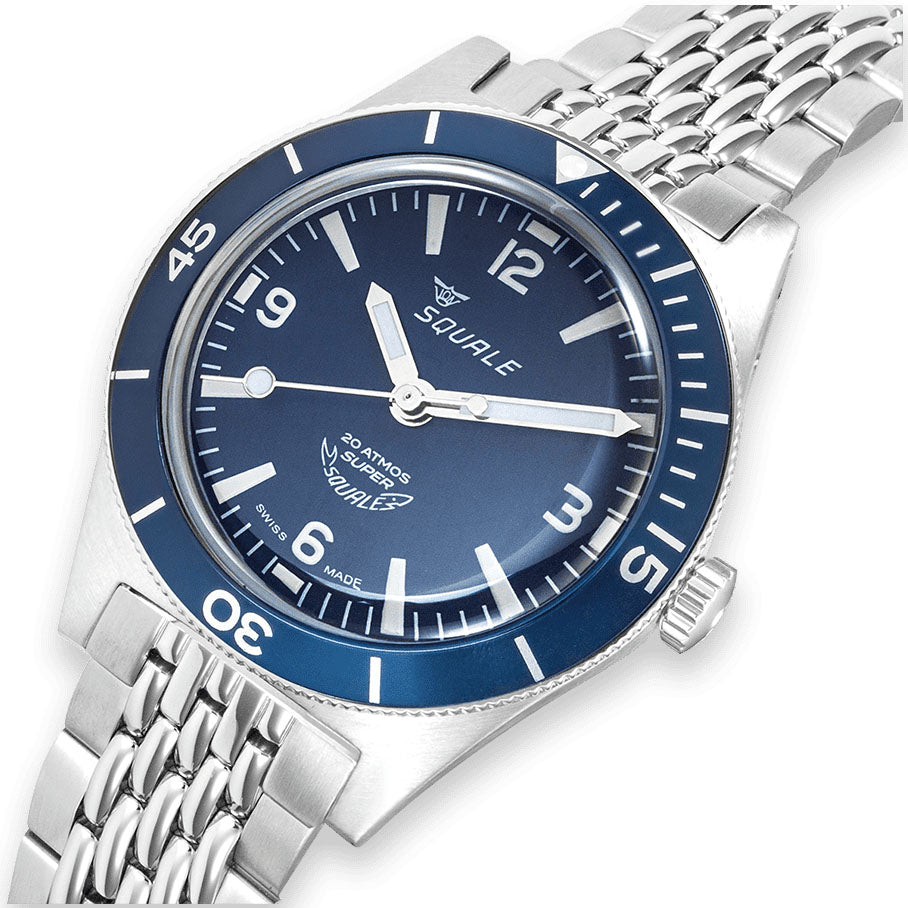 Squale SuperSquale Sunray Blue Bracelet Watch SUPERMBLBL.AC Image 4
