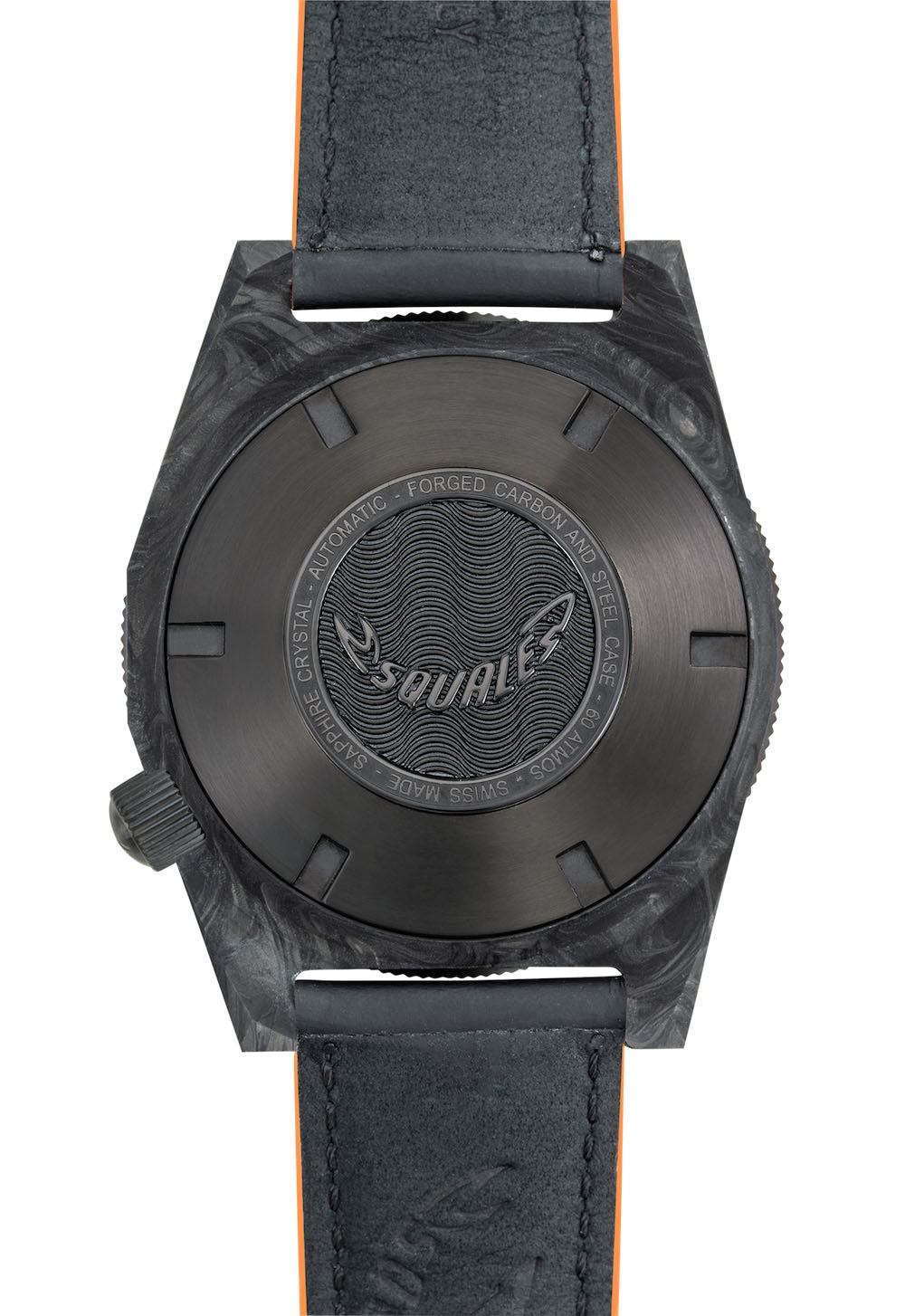 Squale T183 Orange Forged Carbon Leather Watch T183FCOR.CINLEATHBL Image 2