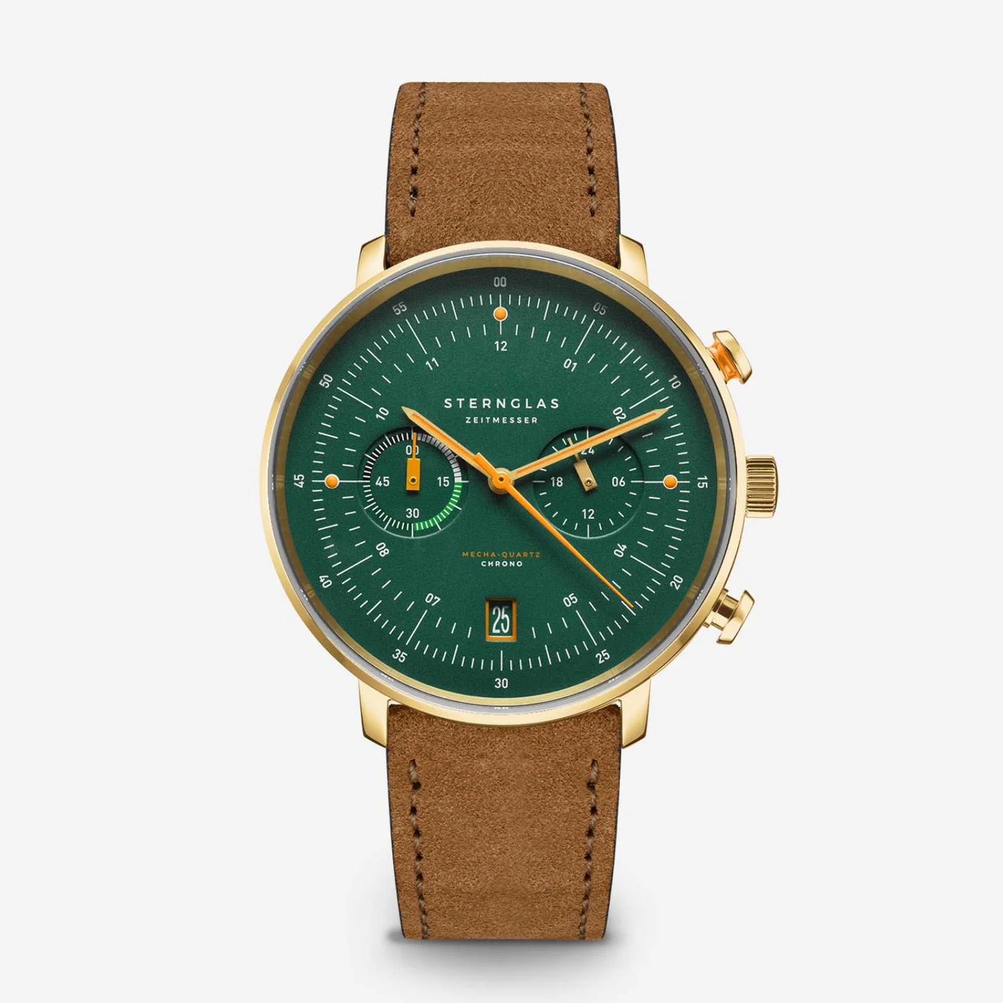 Sternglas Hamburg Chrono Edition Vintage Dark Green Gold Watch S01-HCV22-WL02.