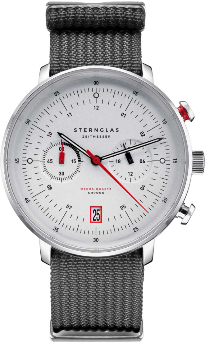 Sternglas Hamburg Chrono Silver Watch S01-HC10-FI04 Image 1