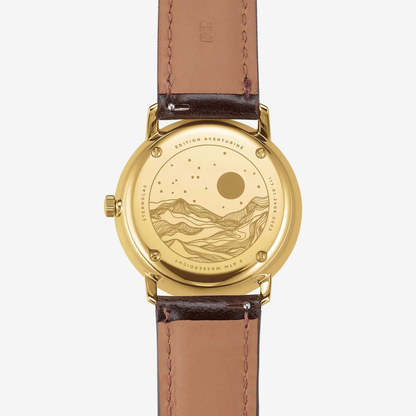 sternglas-naos-edition-aventurin-dark-green-gold-dunkelbraun-watch-s01-nan41-br01-image