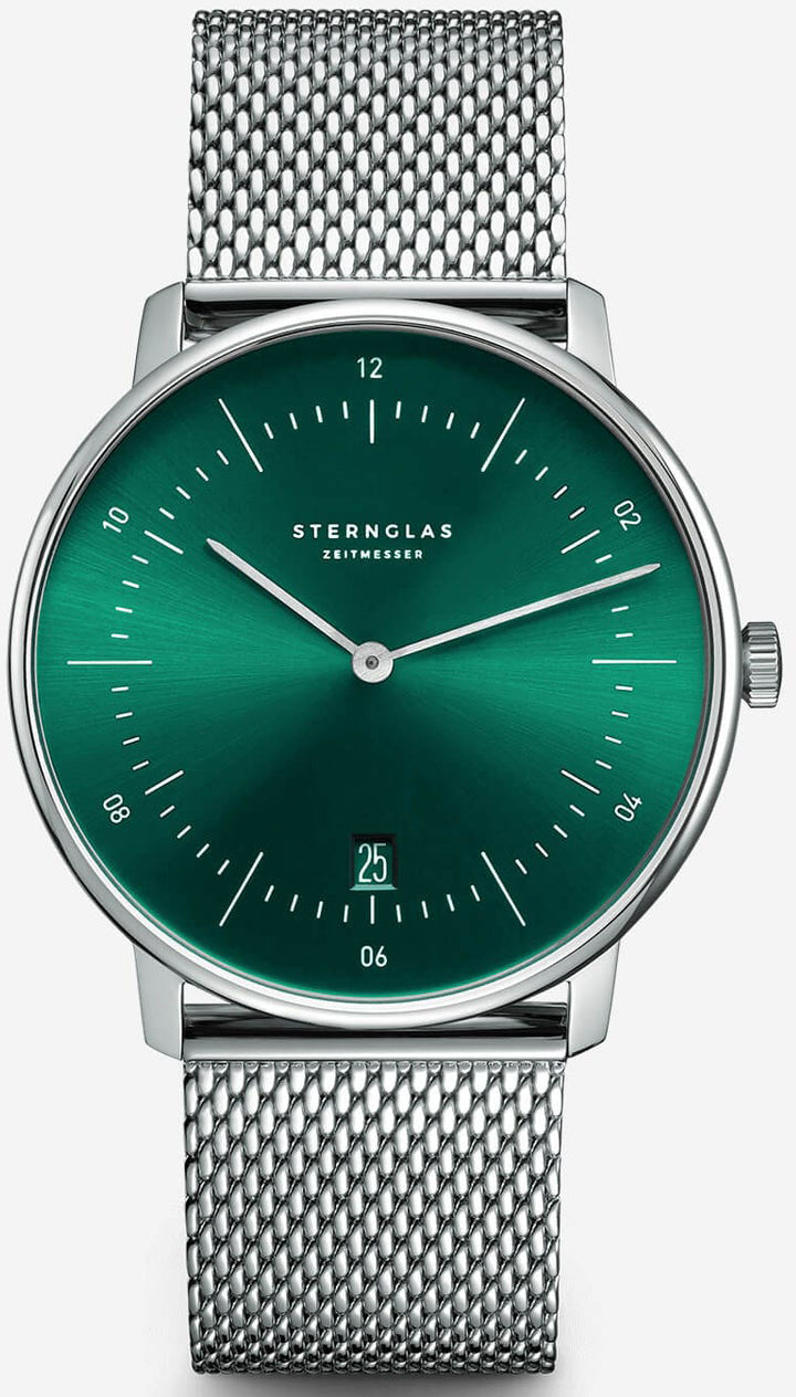 Sternglas Naos Sunburst Green Watch S01-NA08-MI04 Image 1