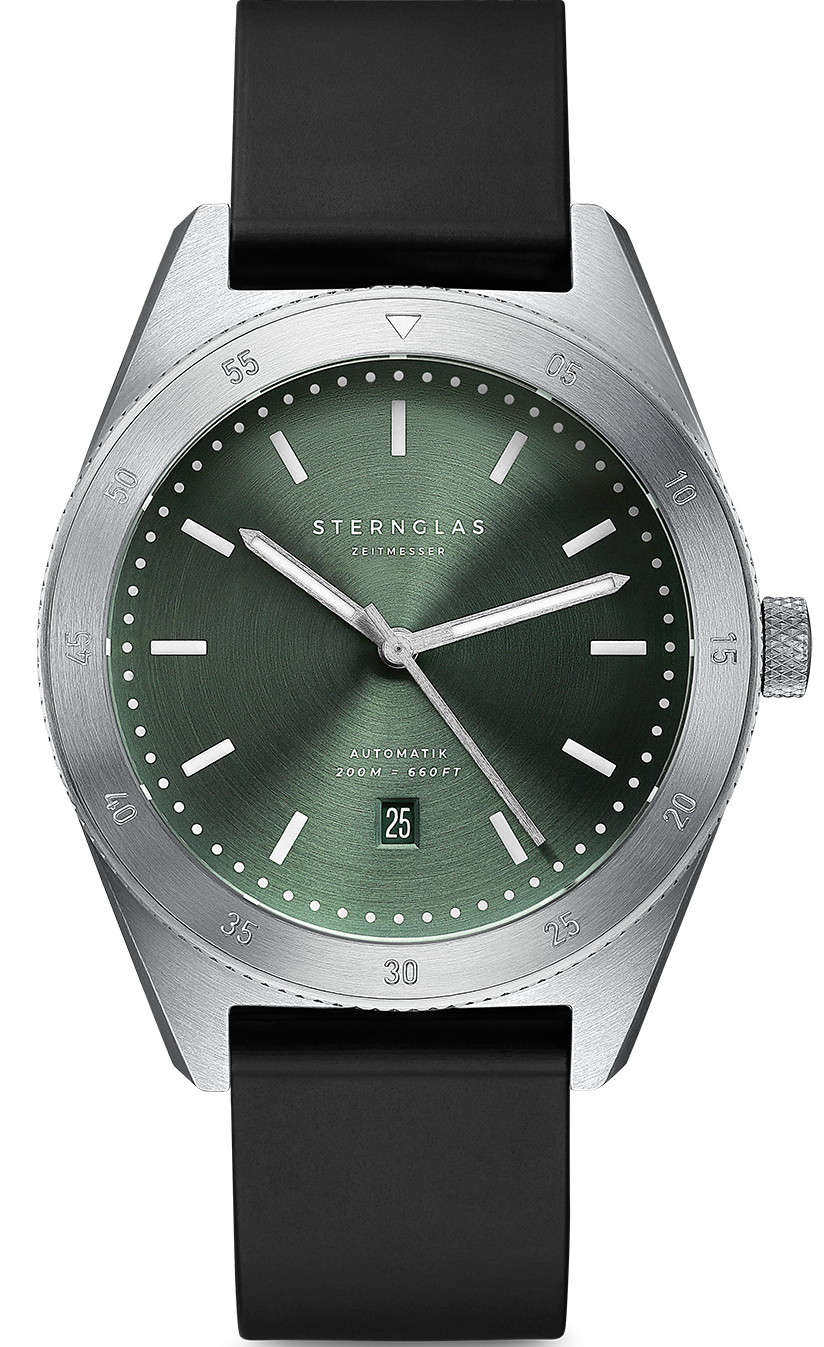 Sternglas Watch Marus Automatic Green Rubber S02-MA09-KA01 Image 1