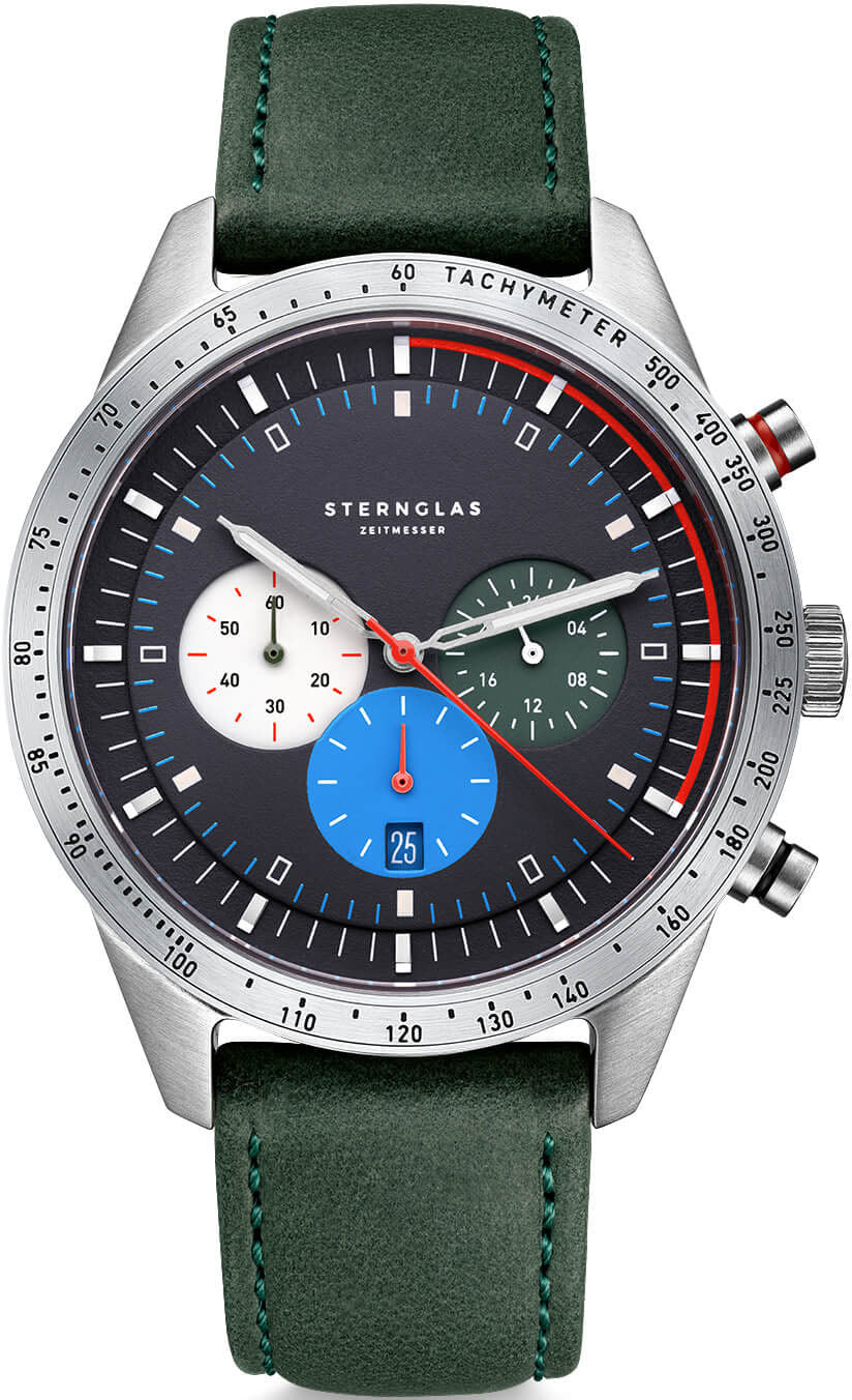 Sternglas Watch Tachymeter Quartz Leather S01-TY06-MO17 Image 1