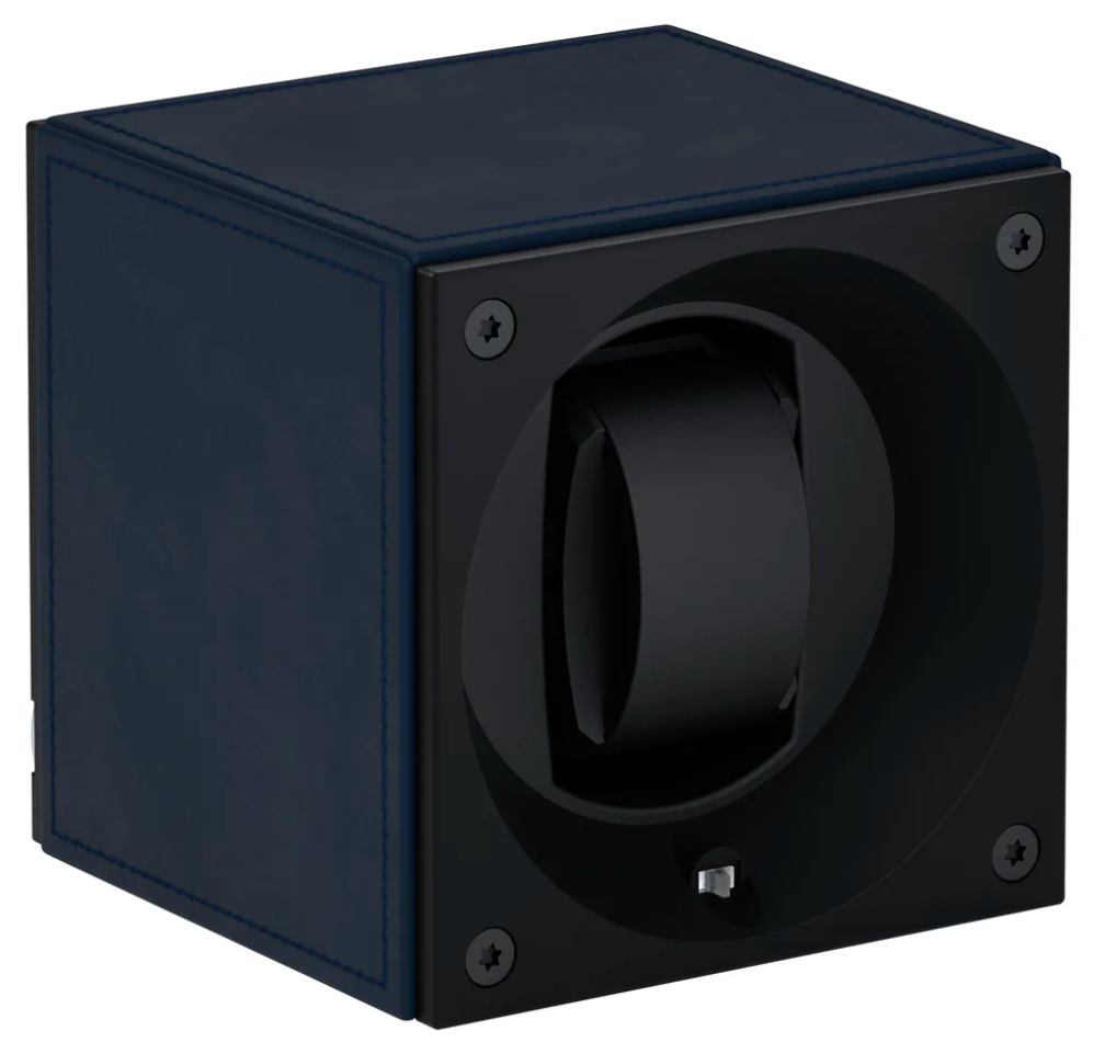 Swiss KubiK Watch Winder Masterbox Single Dark Blue Leather SK01.CV006 Image 1