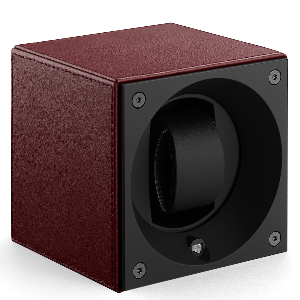 Swiss KubiK Watch Winder Single Bordeaux Leather SK01-CV-Bordeaux Image 1