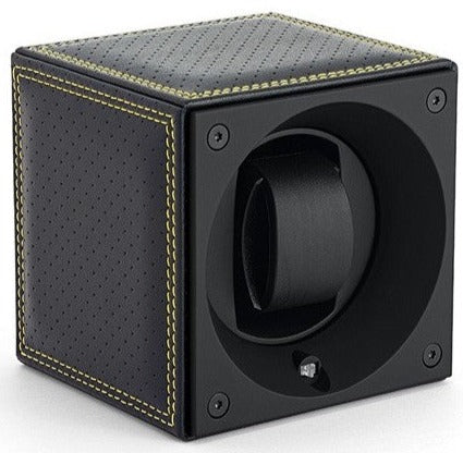 Swiss Kubik Watch Winder Single Masterbox Racing Line Yellow Stitching SK01.CV.RC.JAUNE Image 1