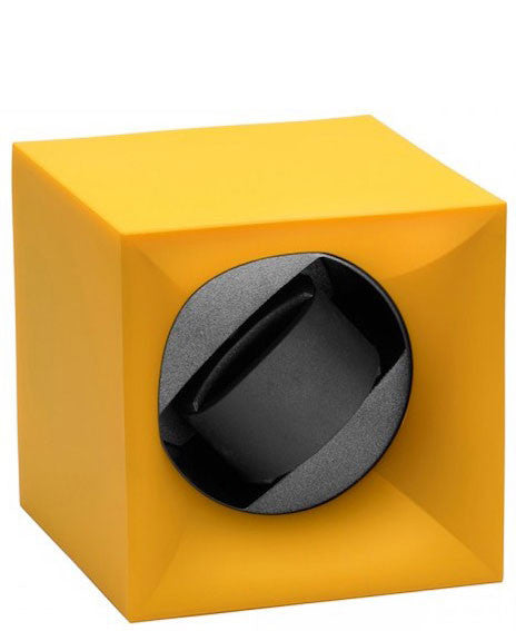 Swiss KubiK Watch Winder Single Startbox Yellow Soft Touch SK01.STB.003 Image 1