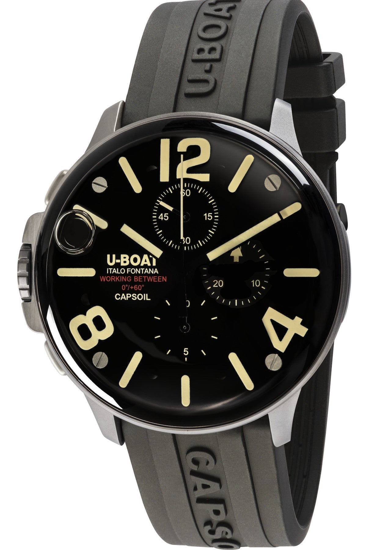 U-Boat Capsoil 45 Chrono SS Rubber Strap Watch 8111/E Image 1