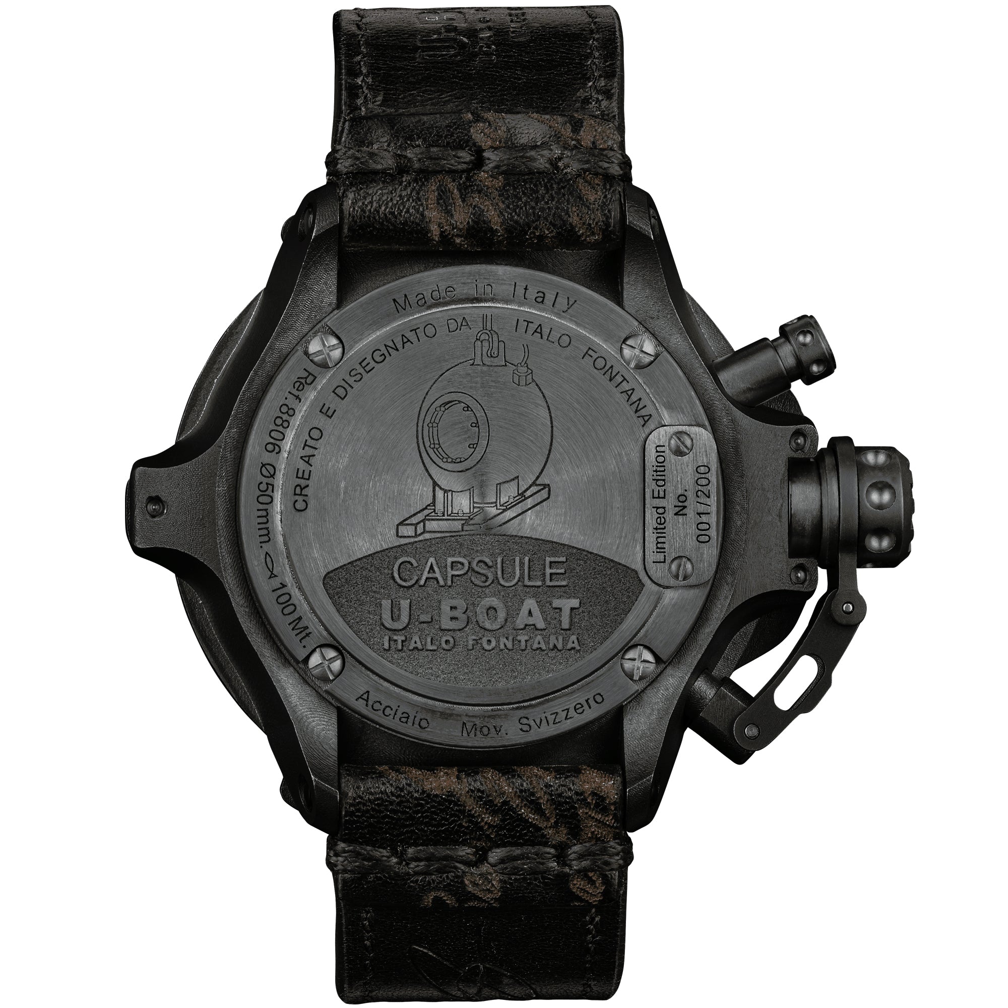 U-Boat Capsule 50mm PVD BK BL Limited Edition Watch 8806 Image 2