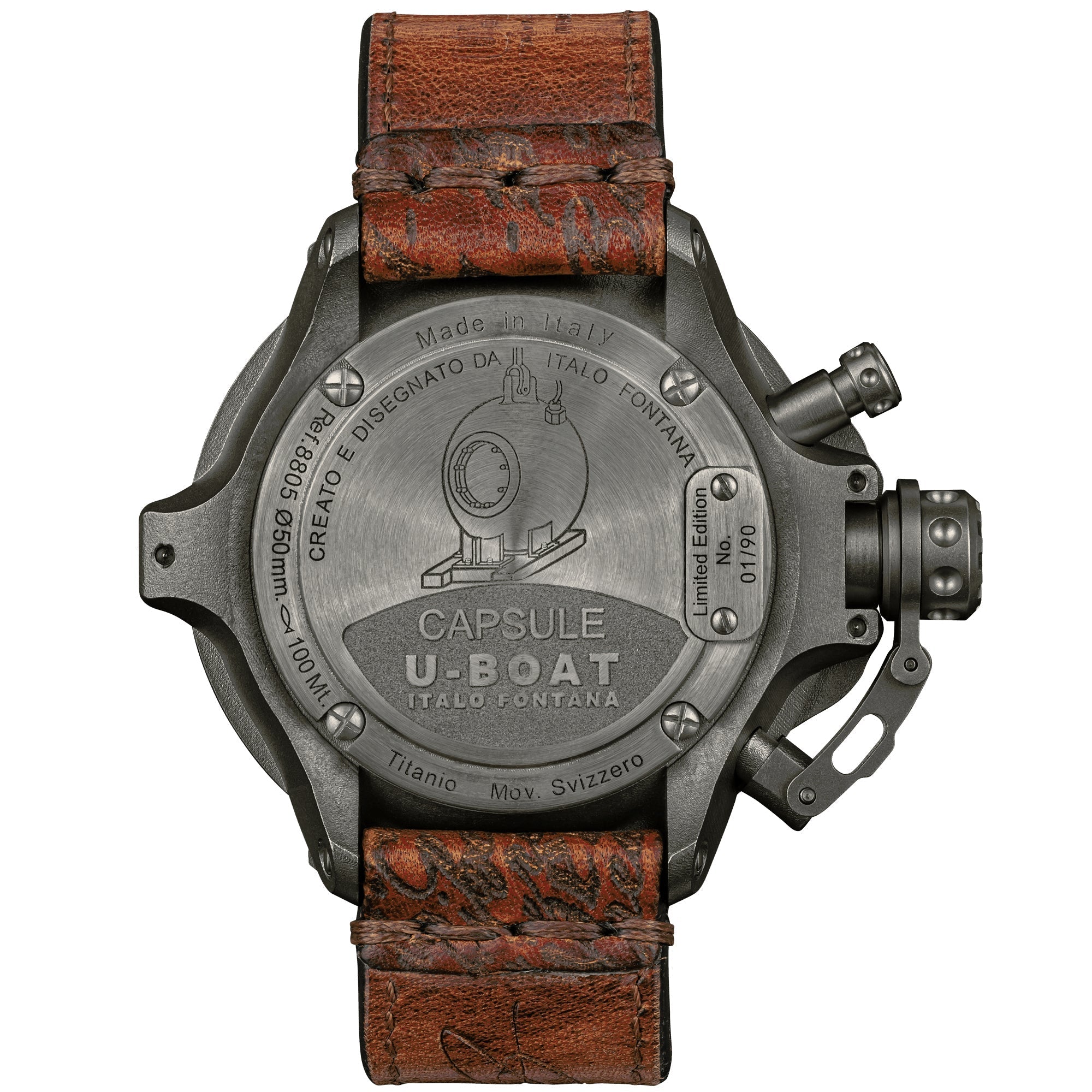 U-Boat Capsule 50mm Titanium BK BE Limited Edition Watch 8805 Image 2