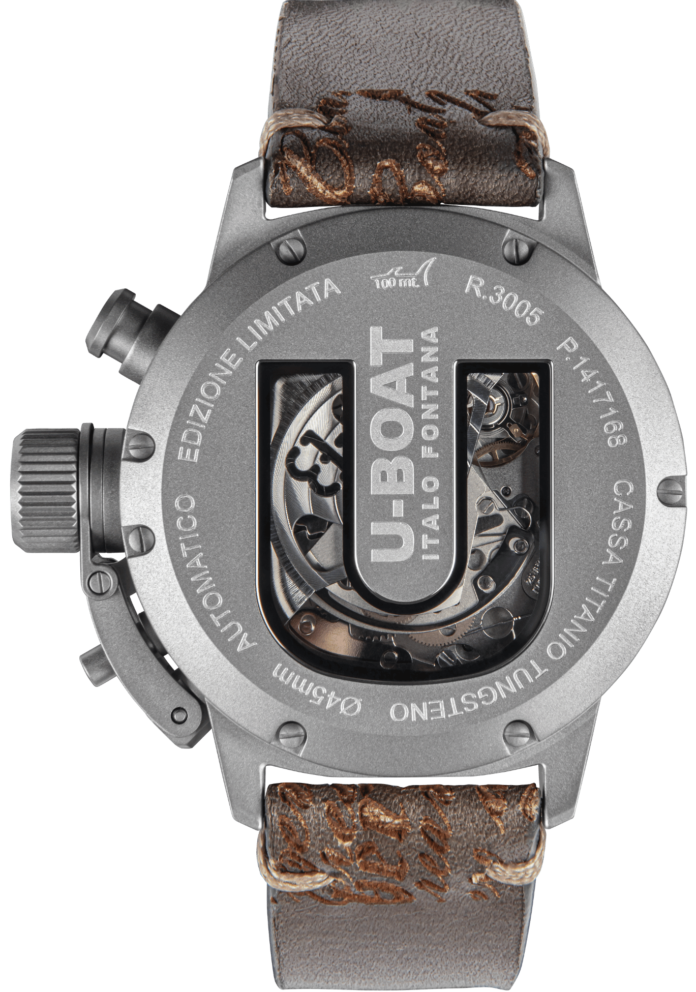 U-Boat Classico 45 Titanium Tungsten Black Right Hook Limited Edition Watch 3005 Image 2