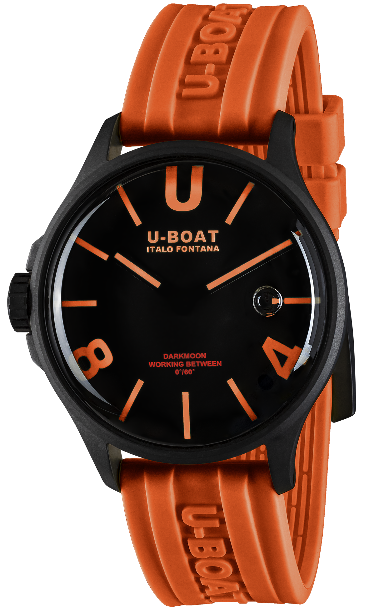 U-Boat Darkmoon 44 Black Orange Curve PVD D 9538/A Image 1