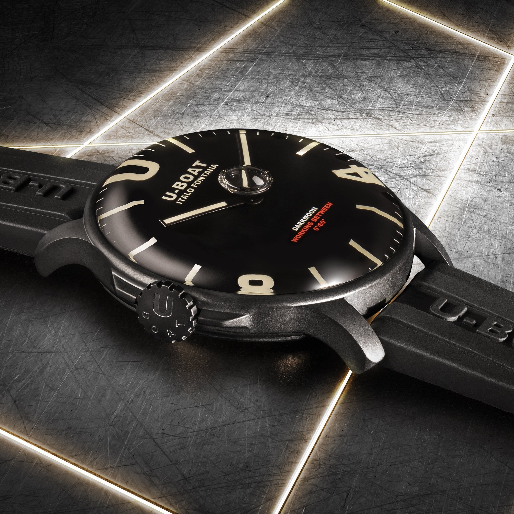 U-Boat Darkmoon 44 Black PVD Watch 8464/D Image 2