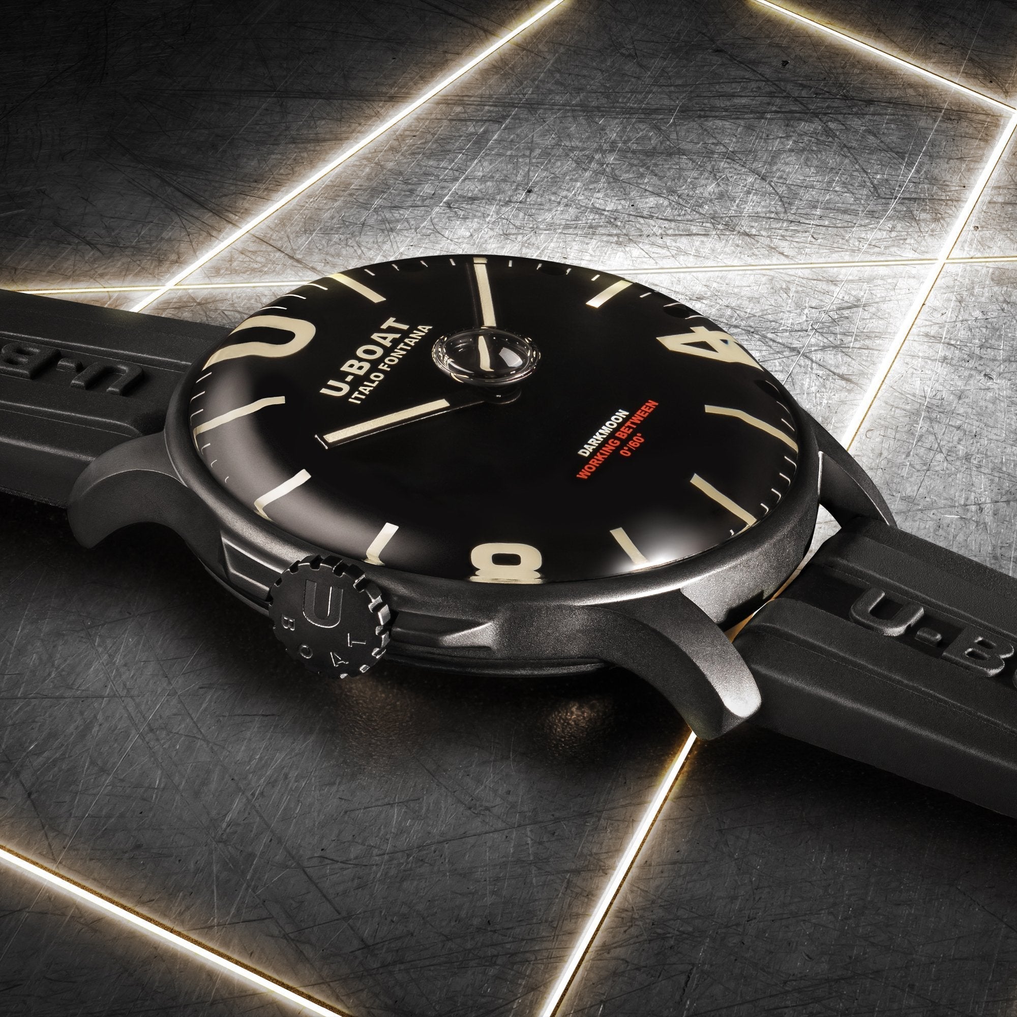 U-Boat Darkmoon 44 Black PVD Watch 8464/D Image 2