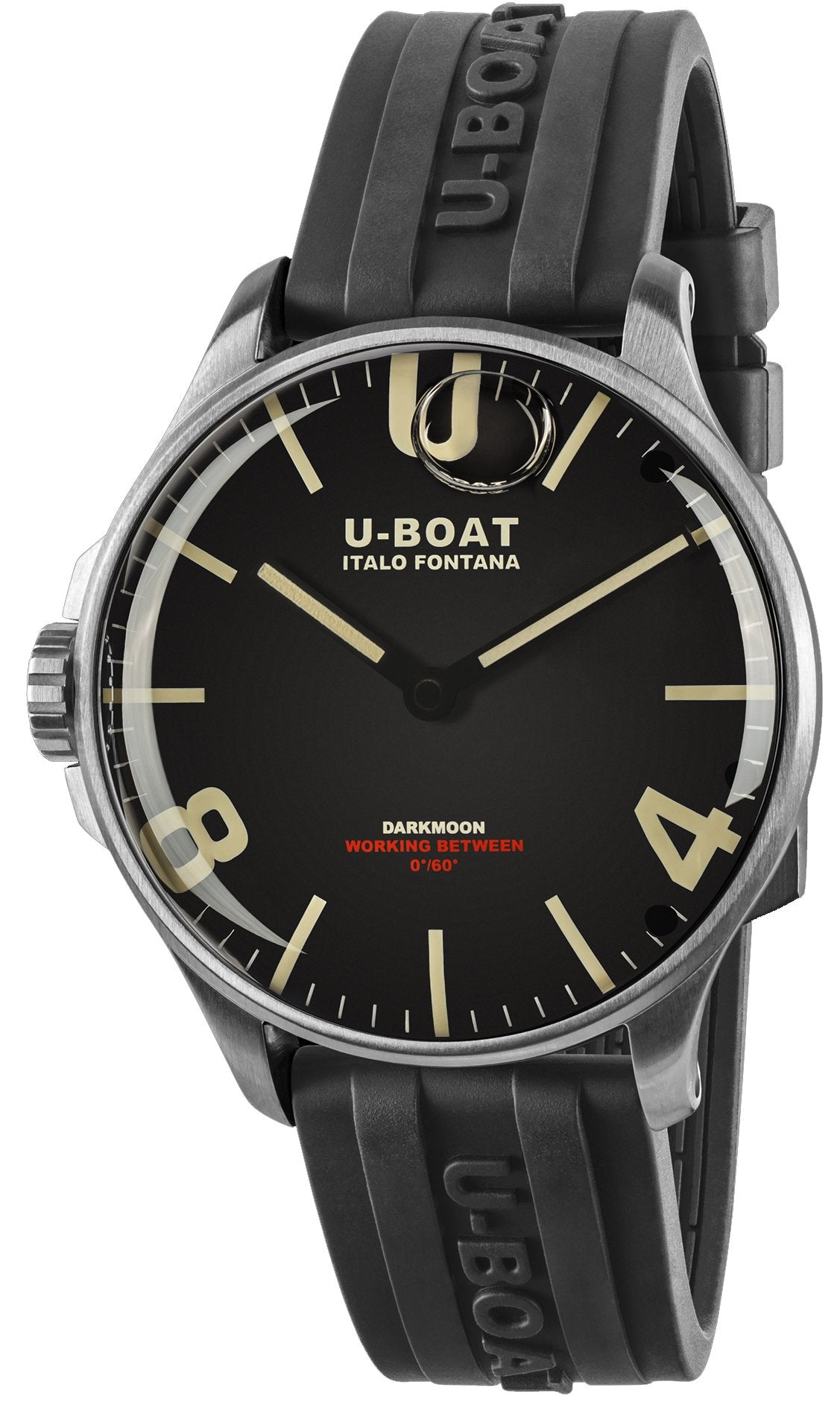U-Boat Darkmoon 44 Black SS Watch 8463/C Image 1