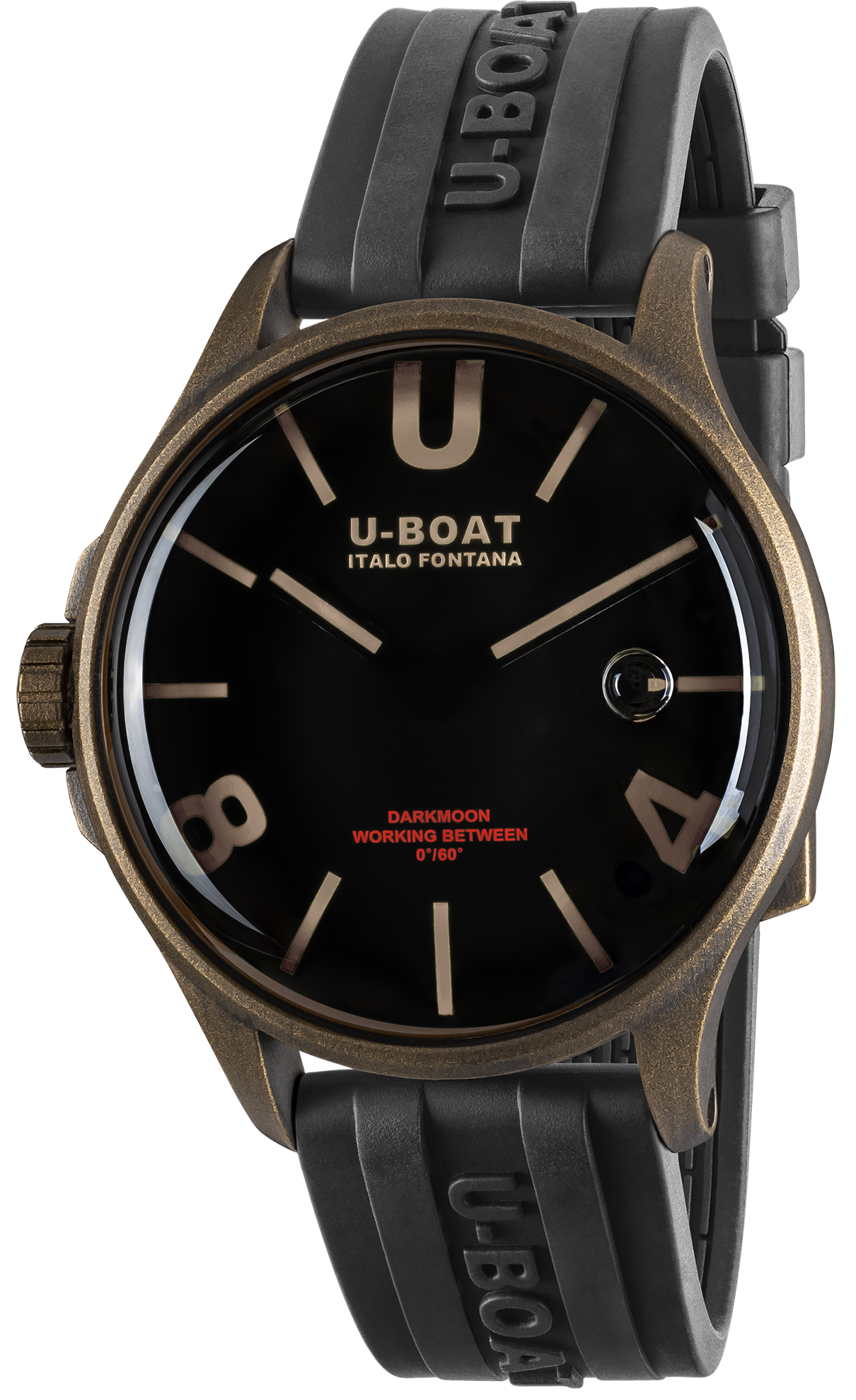 U-Boat Darkmoon 44 Brown Black Curve Vintage D 9548 Image 1
