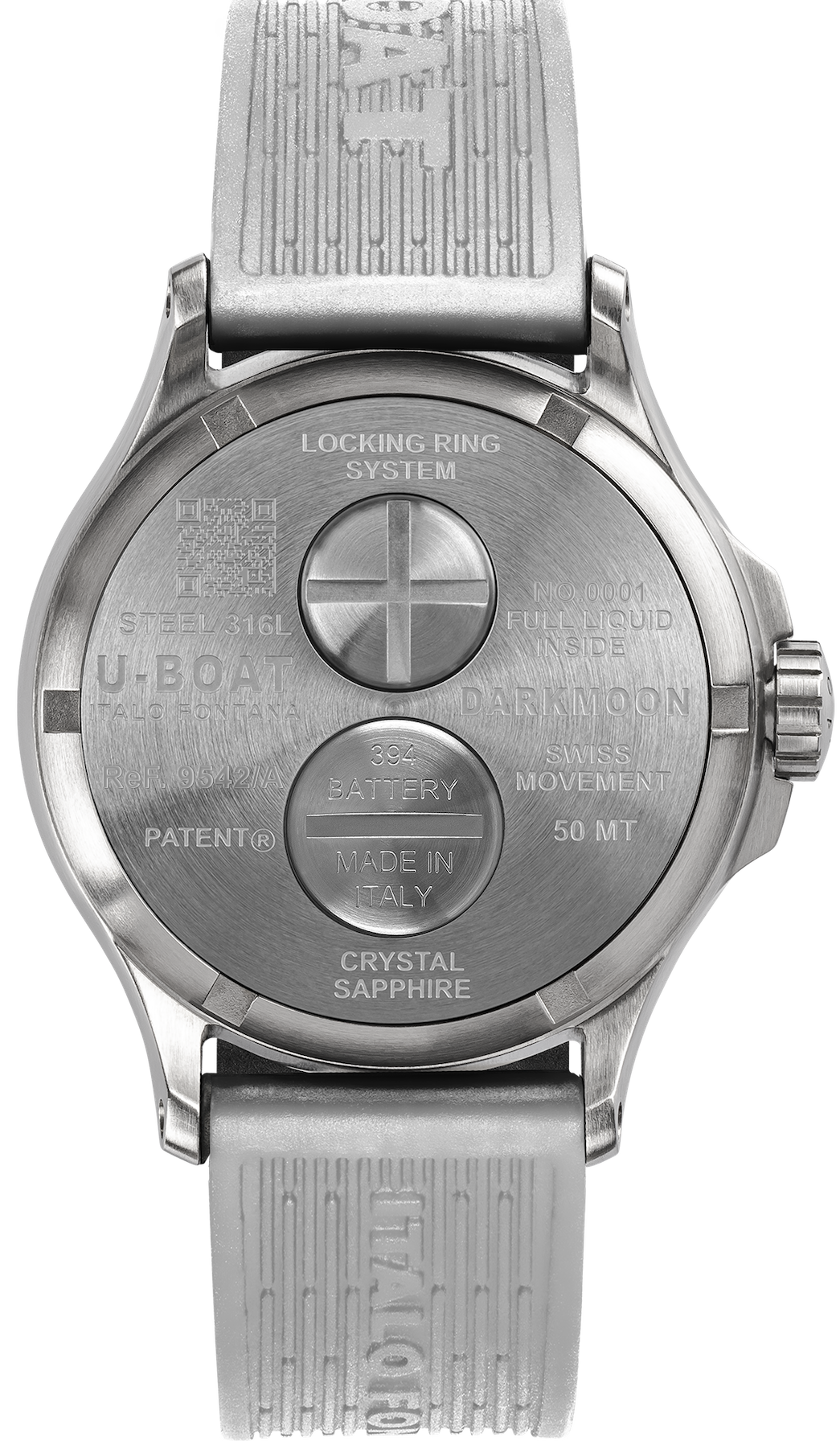 U-Boat Darkmoon 44 White BK Curve SS D 9542/A Image 2
