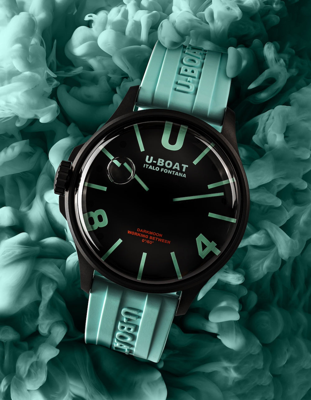 U-Boat Darkmoon BK Curve Aquamarine PVD Watch UBT-1069 Image 3