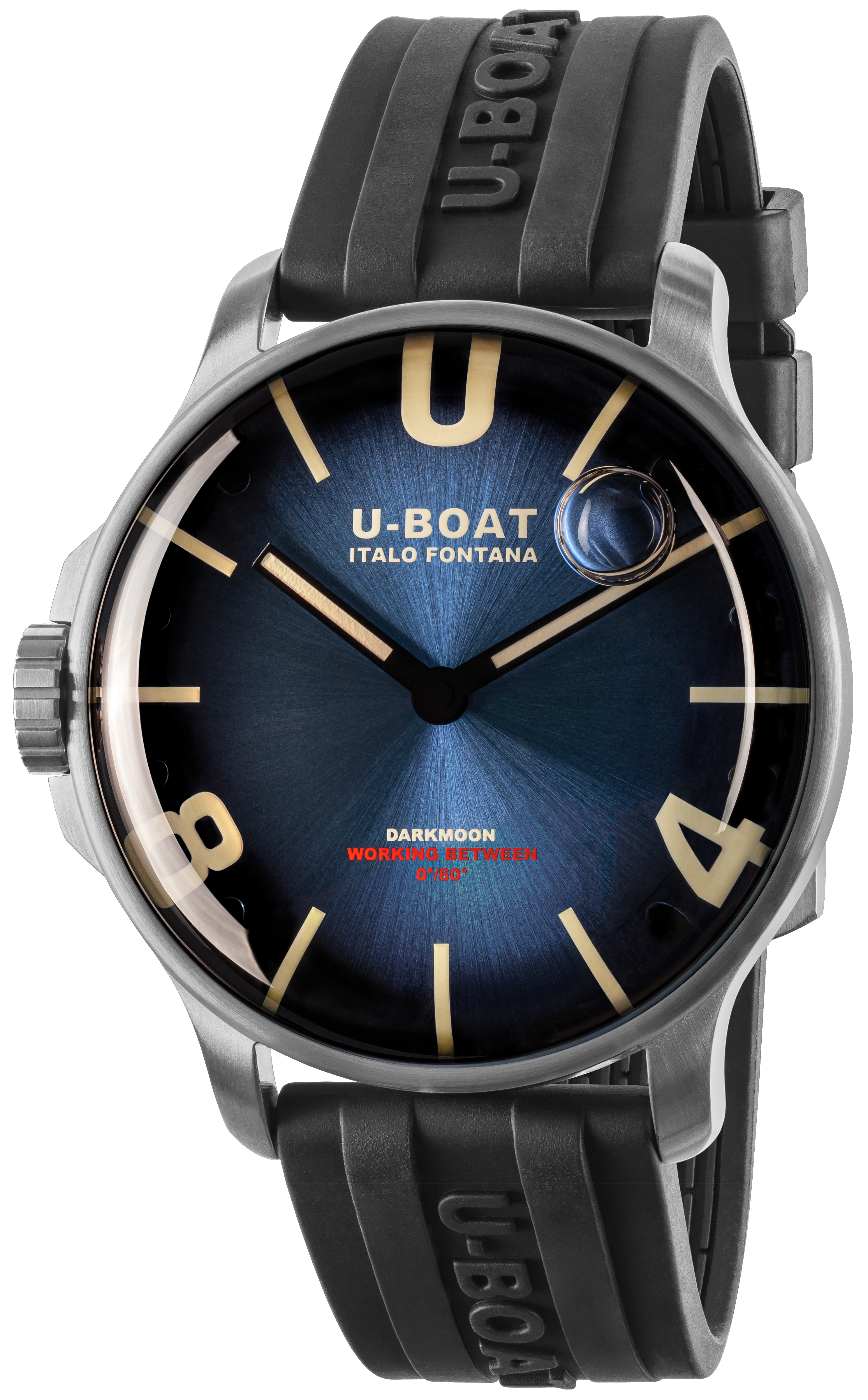 U-Boat Darkmoon Imperial Blue SS Watch 8704/E Image 1