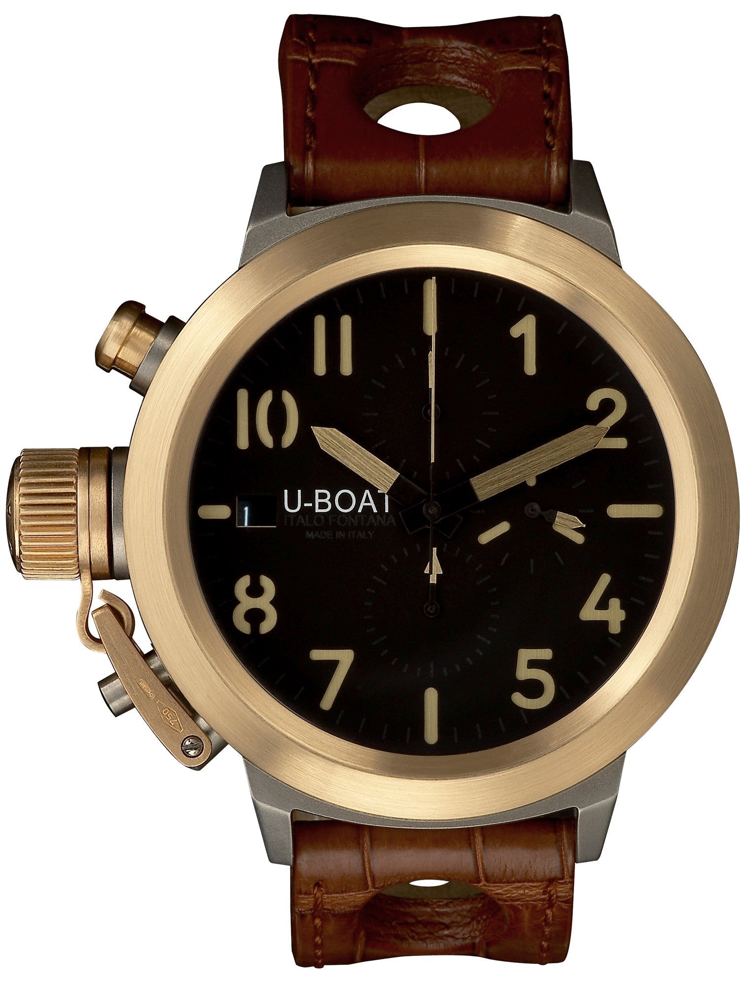 U-Boat Flightdeck 50 Titanium Gold Bezel D 5461/5416 Image 1